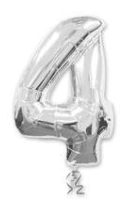 цифра 4 серебро